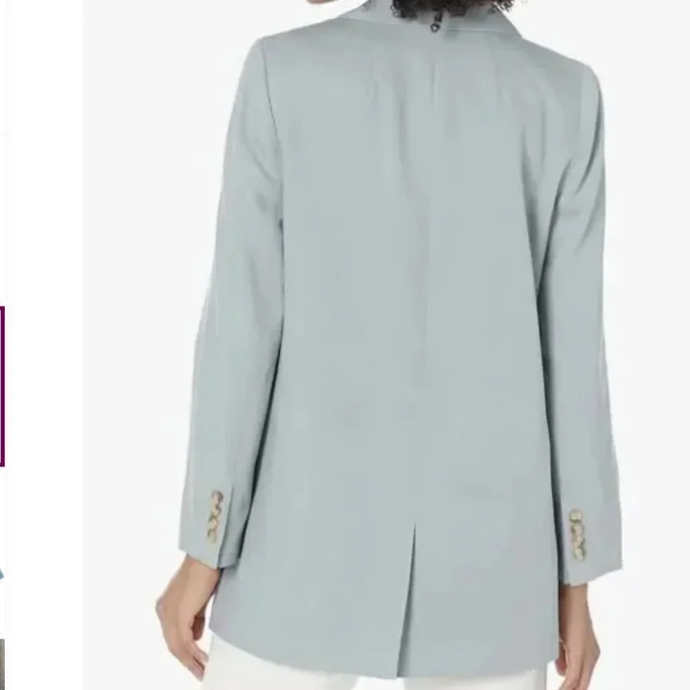 Madewell Larsen Blazer Jacket in Drapeweave Overcast Blue (Large)